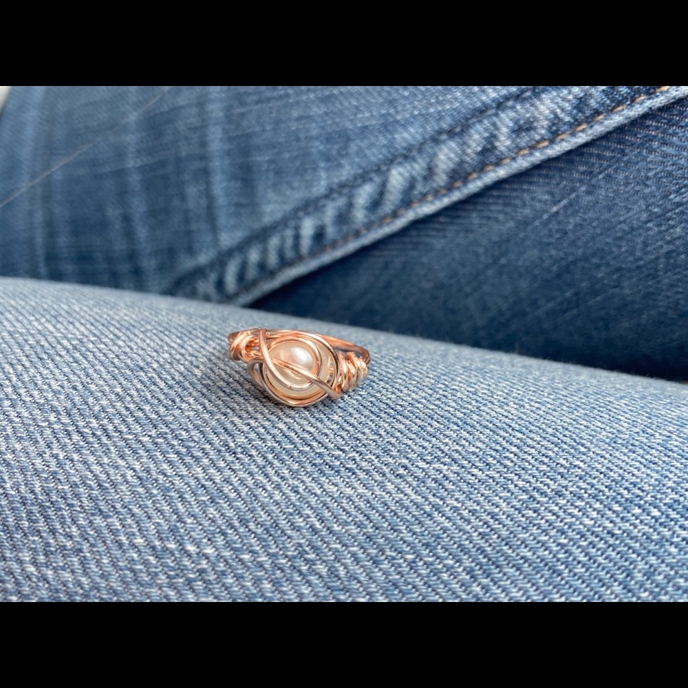 Handmade Wire Wrap Ring Birth Stone Good Luck - Picture 14 of 14